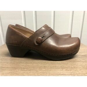Dansko Brown Leather Women's Mules